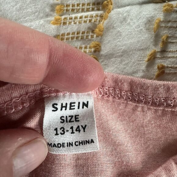 Shein Boy’s Light Red Summer Palm Tree Graphic Tank Top Size 13-14 Year - Picture 3 of 5